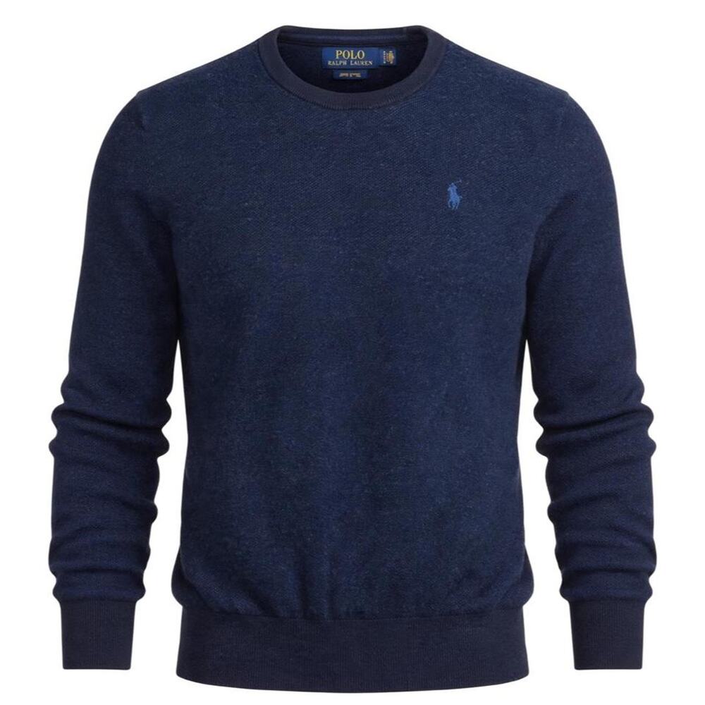 Polo Ralph Lauren Mens S Small Navy Pima Cotton Knit Sweater